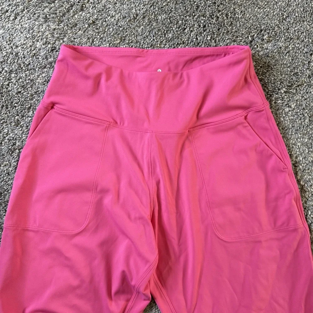 Women's Yoga High-Waisted Jogger‎ Leggings Pink Size S